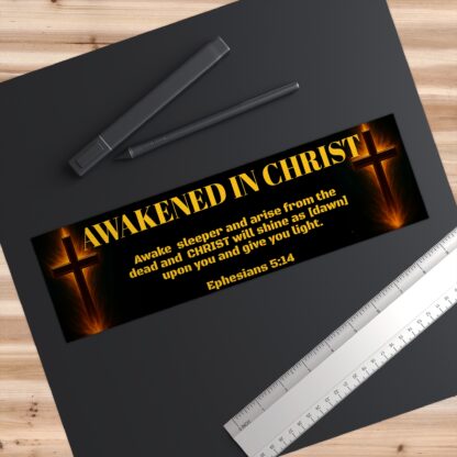 Christian Bumper Stickers | Awakened in Christ | Faith Car Decal, Religious Gift, Scripture Sticker, Inspirational Accessory - Image 3