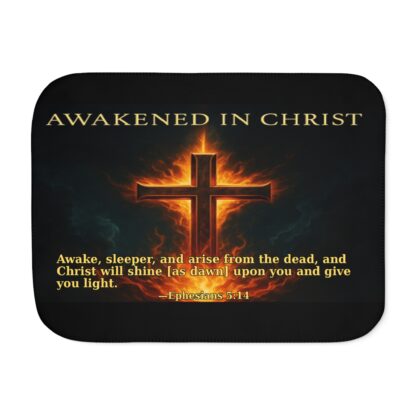 Cozy Sherpa Blanket - Awakened in Christ - Warmth for Home, Gifts for Christians, Spiritual Decor, Comfort for Faith - Image 17