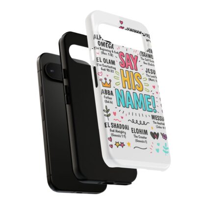 Christian Phone Case, Say His Name Design, Tough Cases for Believers, Inspirational Gift, Faith-Based Accessory, Scripture Art - Image 188
