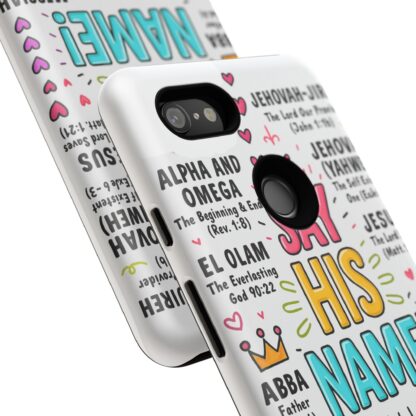 Christian Phone Case, Say His Name Design, Tough Cases for Believers, Inspirational Gift, Faith-Based Accessory, Scripture Art - Image 211