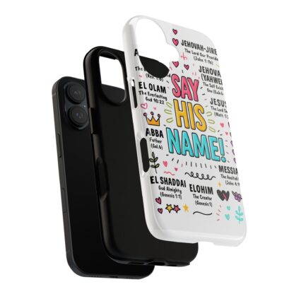 Christian Phone Case, Say His Name Design, Tough Cases for Believers, Inspirational Gift, Faith-Based Accessory, Scripture Art - Image 141