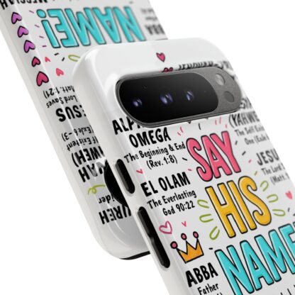 Christian Phone Case, Say His Name Design, Tough Cases for Believers, Inspirational Gift, Faith-Based Accessory, Scripture Art - Image 184