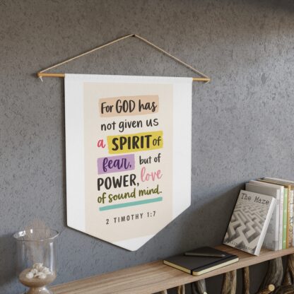 Inspirational Wall Pennant, Motivational Banner, Scripture Decor, Christian Home Accent, Encouragement Gift for Faith Lovers - Image 3