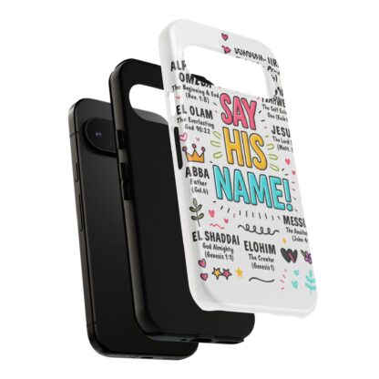 Christian Phone Case, Say His Name Design, Tough Cases for Believers, Inspirational Gift, Faith-Based Accessory, Scripture Art - Image 182