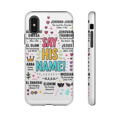 Christian Phone Case, Say His Name Design, Tough Cases for Believers, Inspirational Gift, Faith-Based Accessory, Scripture Art - Image 6