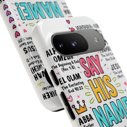 Christian Phone Case, Say His Name Design, Tough Cases for Believers, Inspirational Gift, Faith-Based Accessory, Scripture Art - Image 172