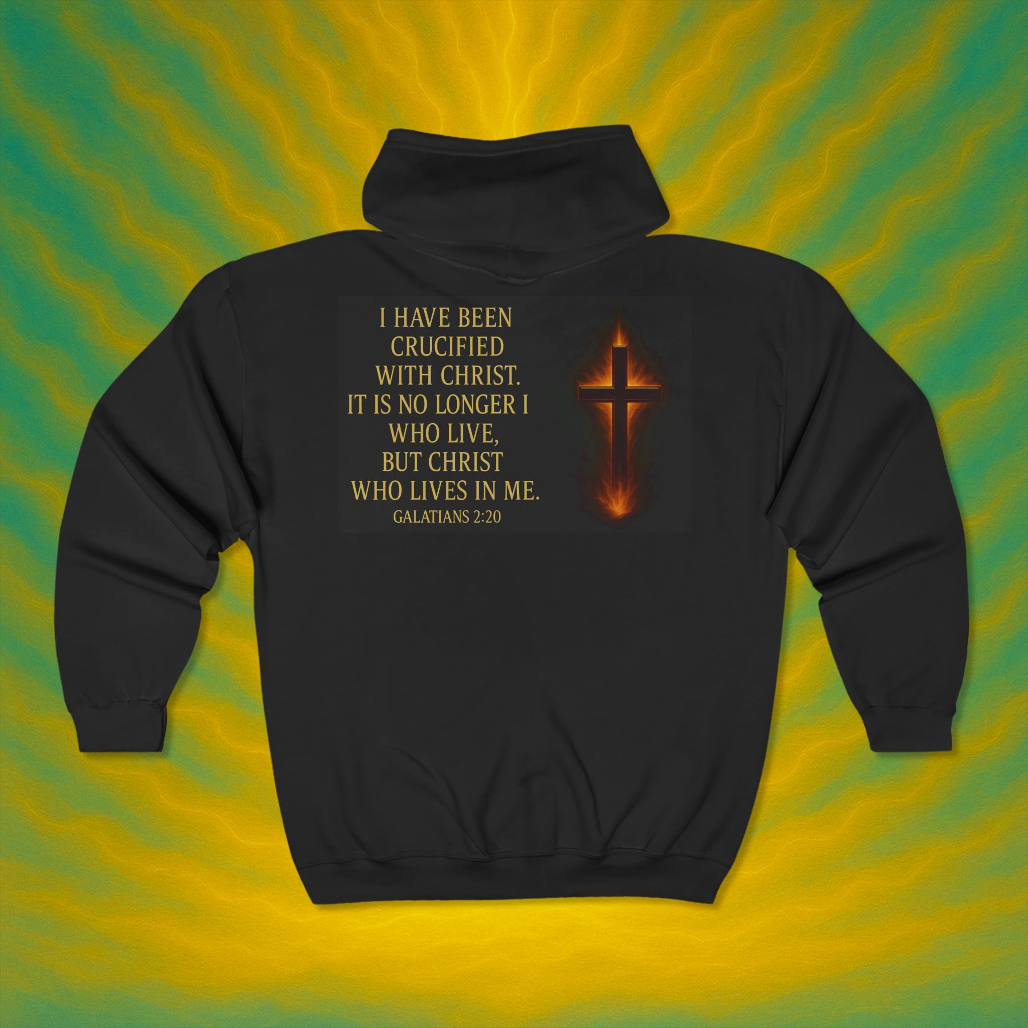 Faith-Inspired Full Zip Hoodie, Christian Apparel, Inspirational Gift, Bible Verse Sweatshirt, Religious Clothing - Image 2