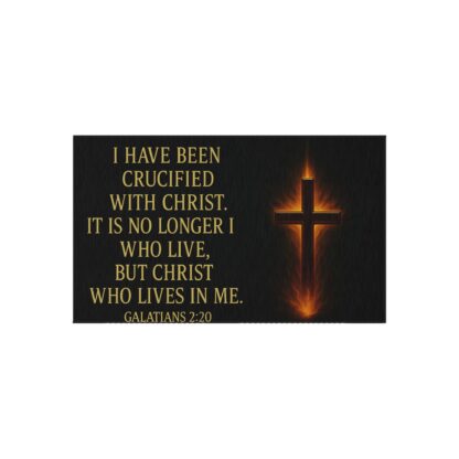 Christian Outdoor Rug with Inspiring Verse, Patio Mat, Entryway Decor, Galatians 2:20 Home Gift, Faith-Themed Outdoor Decoration - Image 5