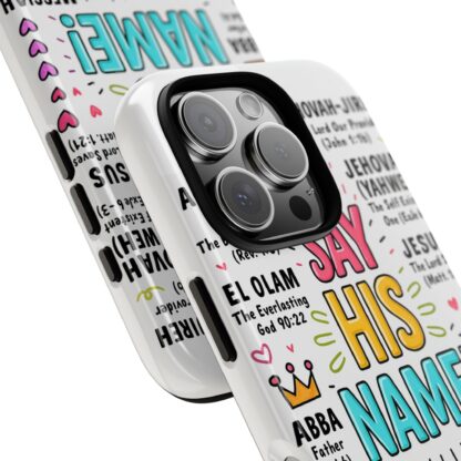 Christian Phone Case, Say His Name Design, Tough Cases for Believers, Inspirational Gift, Faith-Based Accessory, Scripture Art - Image 156