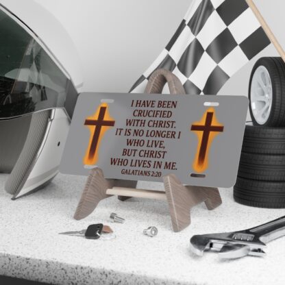 Copy of Copy of Copy of Copy of Copy of Copy of Copy of Copy of Faith-Inspired Vanity Plate with Inspirational Quote, Custom Religious License Decoration, Perfect Gift for Christians, Accessories [...] - Image 4