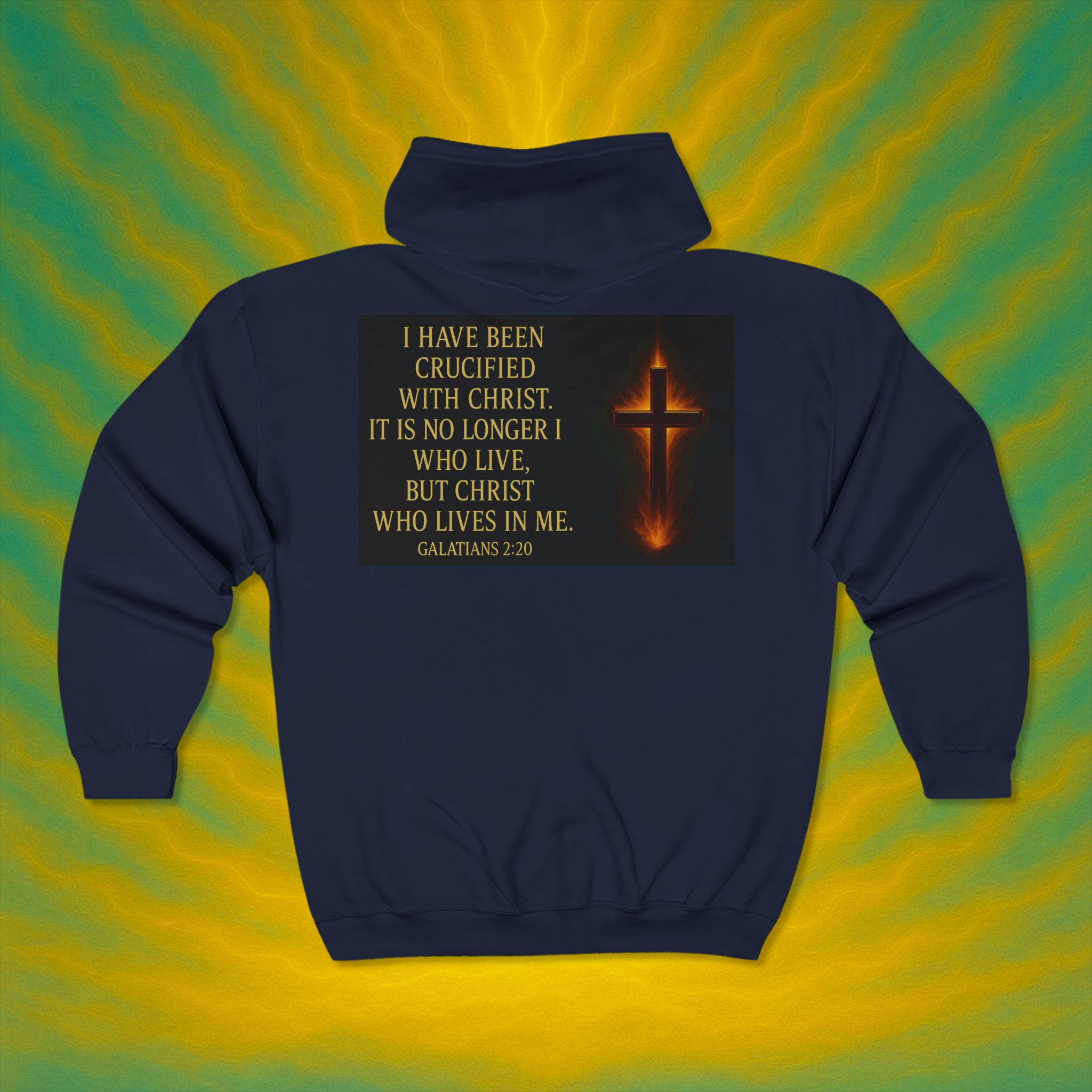 Faith-Inspired Full Zip Hoodie, Christian Apparel, Inspirational Gift, Bible Verse Sweatshirt, Religious Clothing - Image 8