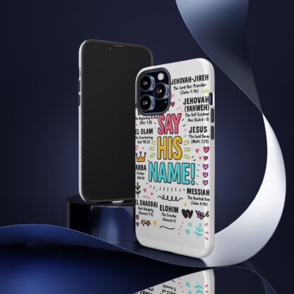 Christian Phone Case, Say His Name Design, Tough Cases for Believers, Inspirational Gift, Faith-Based Accessory, Scripture Art - Image 40