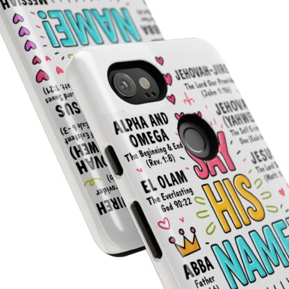 Christian Phone Case, Say His Name Design, Tough Cases for Believers, Inspirational Gift, Faith-Based Accessory, Scripture Art - Image 196