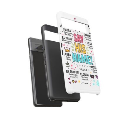 Christian Phone Case, Say His Name Design, Tough Cases for Believers, Inspirational Gift, Faith-Based Accessory, Scripture Art - Image 89