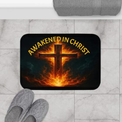 Christian Bath Mat, Awakened in Christ Mat, Religious Home Decor, Spiritual Gift, Faith-Based Bathroom Accessory - Image 4