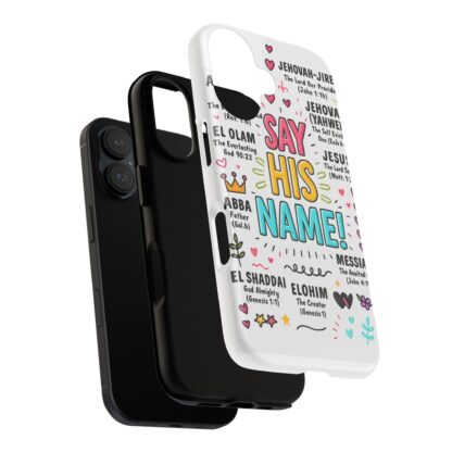 Christian Phone Case, Say His Name Design, Tough Cases for Believers, Inspirational Gift, Faith-Based Accessory, Scripture Art - Image 145