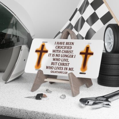 Faith-Inspired Vanity Plate with Inspirational Quote, Custom Religious License Decoration, Perfect Gift for Christians, Accessories [...] - Image 4