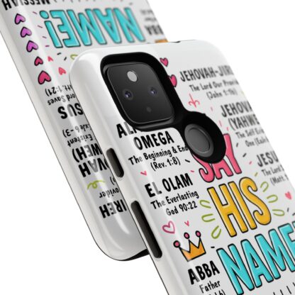 Christian Phone Case, Say His Name Design, Tough Cases for Believers, Inspirational Gift, Faith-Based Accessory, Scripture Art - Image 244