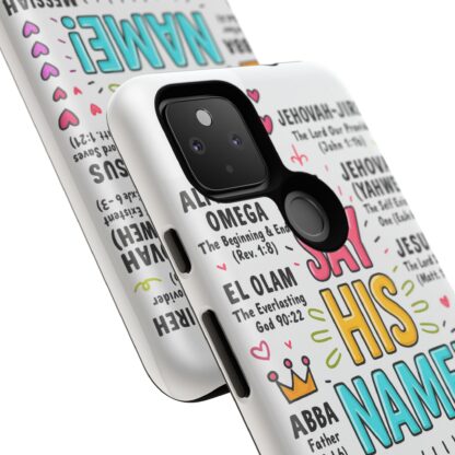 Christian Phone Case, Say His Name Design, Tough Cases for Believers, Inspirational Gift, Faith-Based Accessory, Scripture Art - Image 247