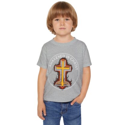 Christian Toddler T-Shirt - "Awakened in Christ" Design, Faith Apparel for Kids, Religious Gift, Church Wear, Baptism Gift - Image 7