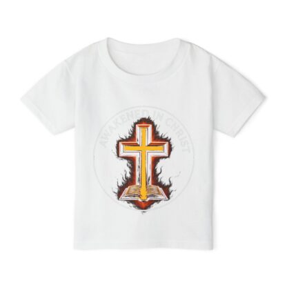 Christian Toddler T-Shirt - "Awakened in Christ" Design, Faith Apparel for Kids, Religious Gift, Church Wear, Baptism Gift