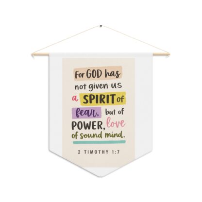 Inspirational Wall Pennant, Motivational Banner, Scripture Decor, Christian Home Accent, Encouragement Gift for Faith Lovers