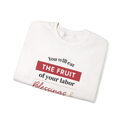 Inspirational Crewneck Sweatshirt - The Fruit of Your Labor, Cozy Gift, Christian Apparel, Motivational Clothing, Faith Clothing - Image 2