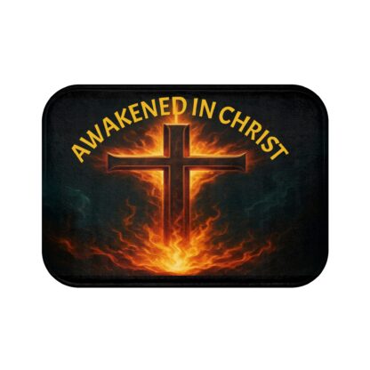 Christian Bath Mat, Awakened in Christ Mat, Religious Home Decor, Spiritual Gift, Faith-Based Bathroom Accessory