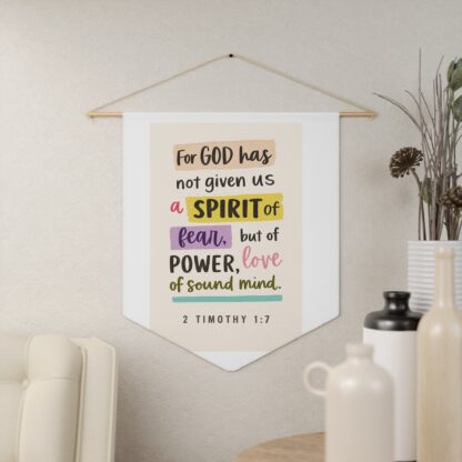 Inspirational Wall Pennant, Motivational Banner, Scripture Decor, Christian Home Accent, Encouragement Gift for Faith Lovers - Image 4