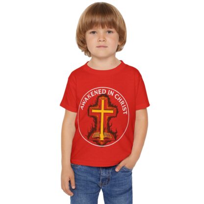 Christian Toddler T-Shirt - "Awakened in Christ" Design, Faith Apparel for Kids, Religious Gift, Church Wear, Baptism Gift - Image 28