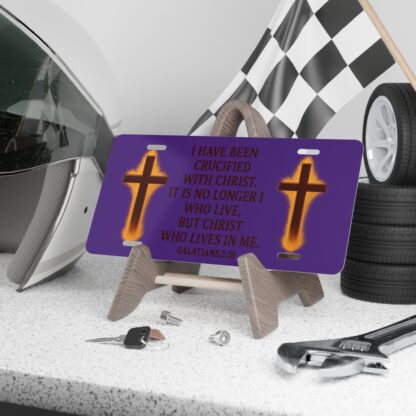 Copy of Copy of Copy of Faith-Inspired Vanity Plate with Inspirational Quote, Custom Religious License Decoration, Perfect Gift for Christians, Accessories [...] - Image 4