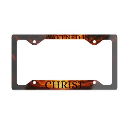 Christian Metal License Plate Frame, Awakened in Christ License Holder, Religious Car Decor, Faith-Based Gift for Believers, Christian [...]