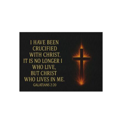 Christian Outdoor Rug with Inspiring Verse, Patio Mat, Entryway Decor, Galatians 2:20 Home Gift, Faith-Themed Outdoor Decoration - Image 13