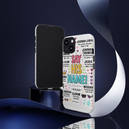 Christian Phone Case, Say His Name Design, Tough Cases for Believers, Inspirational Gift, Faith-Based Accessory, Scripture Art - Image 30
