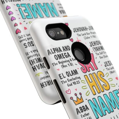 Christian Phone Case, Say His Name Design, Tough Cases for Believers, Inspirational Gift, Faith-Based Accessory, Scripture Art - Image 205