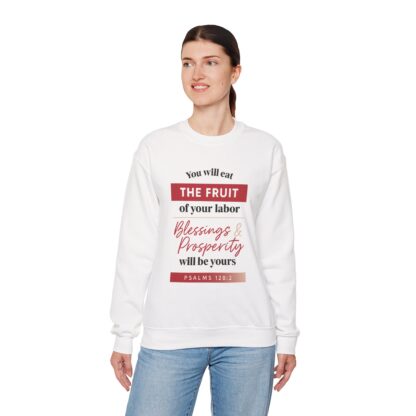 Inspirational Crewneck Sweatshirt - The Fruit of Your Labor, Cozy Gift, Christian Apparel, Motivational Clothing, Faith Clothing - Image 4